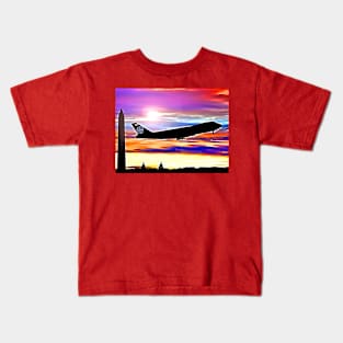 Airplane Landing at Washington Kids T-Shirt